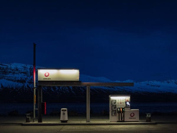 image of a gas station
